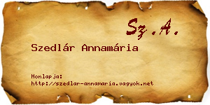 Szedlár Annamária névjegykártya