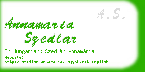 annamaria szedlar business card