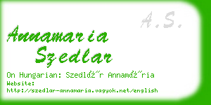 annamaria szedlar business card